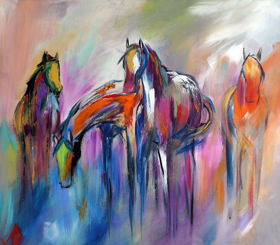 Colorful horses